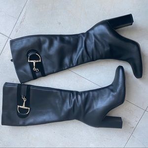 Gucci black tall boots size 8 LIKE NEW